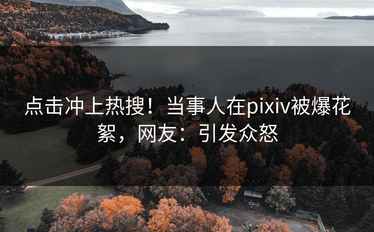 点击冲上热搜!当事人在pixiv被爆花絮,网友:引发众怒 点击冲上热搜!当事人在pixiv被爆花絮,网友:引发众怒