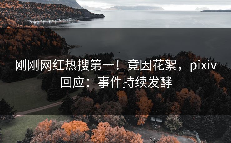 刚刚网红热搜第一！竟因花絮，pixiv回应：事件持续发酵