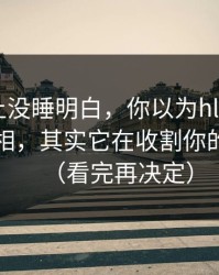 我一晚上没睡明白，你以为hlw黑料网在揭真相，其实它在收割你的注意力（看完再决定）