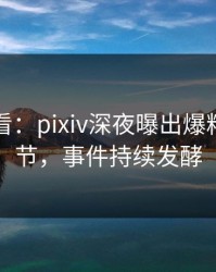 限时查看：pixiv深夜曝出爆料震撼细节，事件持续发酵