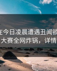 圈内人在今日凌晨遭遇丑闻欲罢不能，每日大赛全网炸锅，详情查看