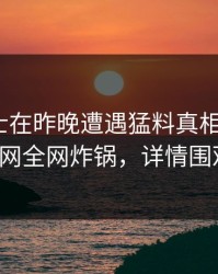 业内人士在昨晚遭遇猛料真相大白，91网全网炸锅，详情围观