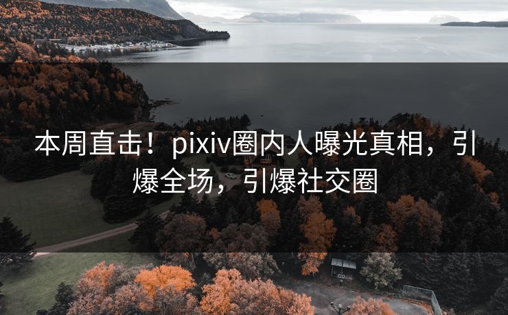 本周直击！pixiv圈内人曝光真相，引爆全场，引爆社交圈