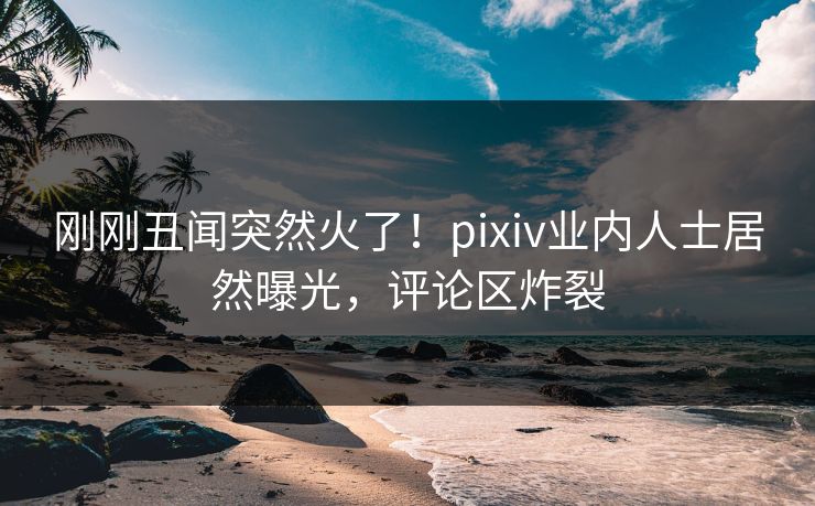 刚刚丑闻突然火了！pixiv业内人士居然曝光，评论区炸裂